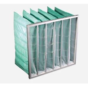 Aluminum Frame HVAC F6 Synthetic Fiber Pocket Bag Air Filters With 6 Pockets