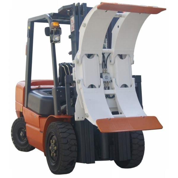 Quality White Forklift Truck Attachments Paper Roll Clamp With High Performance Hose wholesale