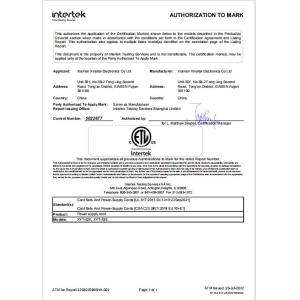 Xiamen Green Sun Technology Co., Ltd Certifications