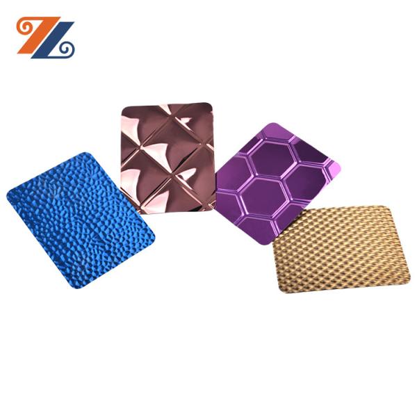 Stamped Ripple Water Wave Stainless Steel Sheet PVD Color Mirror For Wall