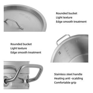 Multi-function Silver Cooking Pot Large Capacity Stainless Steel Soup & Stock