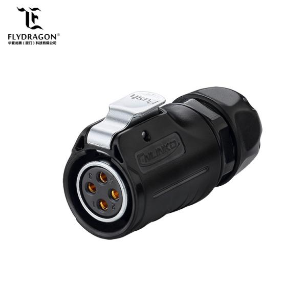 LP20 PBT Material Rated Current 20Arms Connector Power 4pin with IP65/IP67