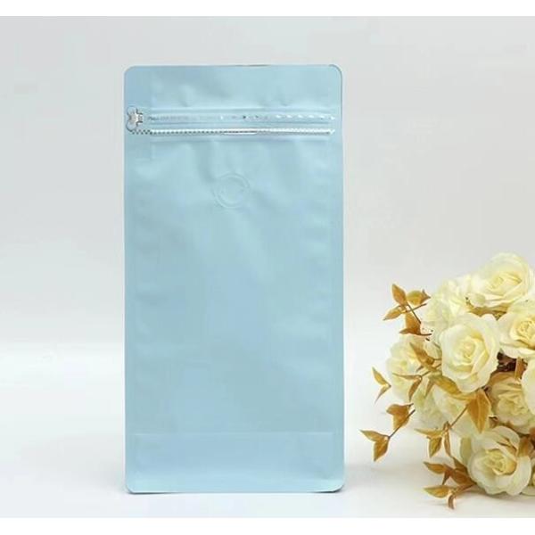 Custom logo Flat Bottom triple laminated aluminium foil bags with Zipper for food