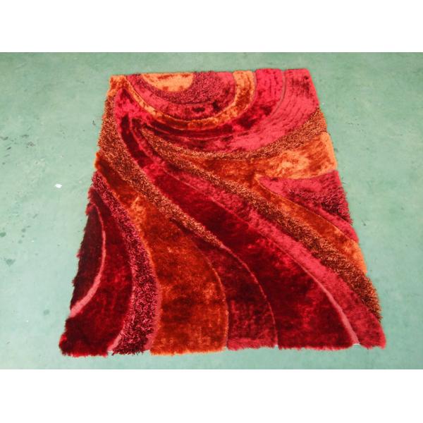 Quality Dark Red Popular Polyester Mixed Shaggy Carpet Multi-Shaggy Rug wholesale