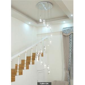 LED Pendant Light Staircase Crystal Chandelier Hanging Lamp Spirl hanging