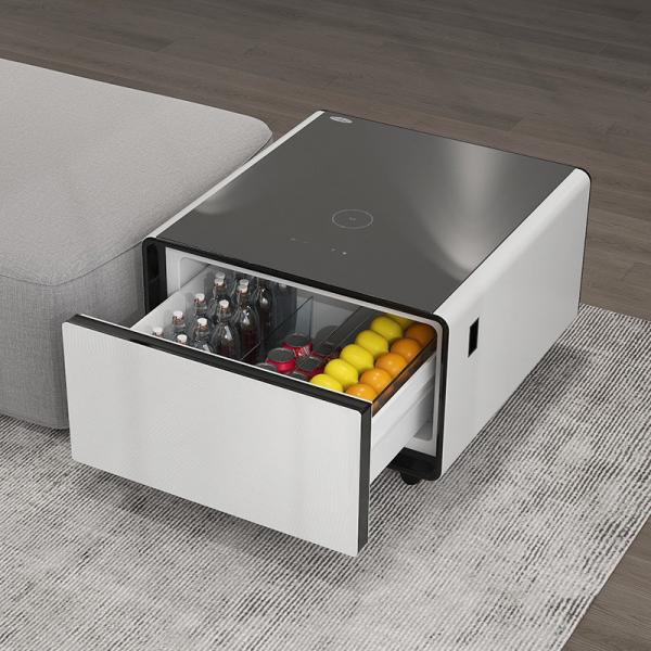 Living Room Furniture Modern Mini Side Table with Wireless Charging Refrigerator