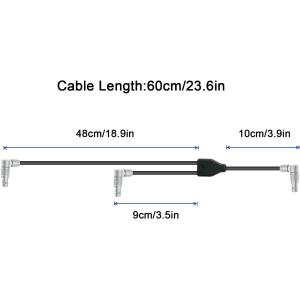 Power Cable For DJI RS2 RSC RS3 Pro RED Komodo Rotatable 2 Pin Male To