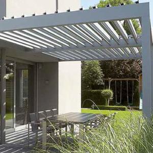 Cheap Custom 200mm Blade Adjustable Motorized Aluminum Pergola for sale