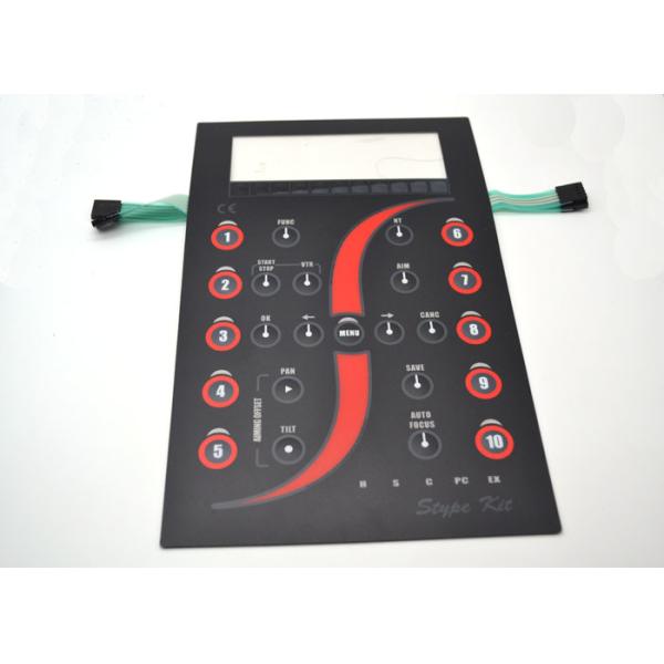 Quality Customized Tactile Membrane Switch Keyboard With Clear Display Window 165x227mm wholesale