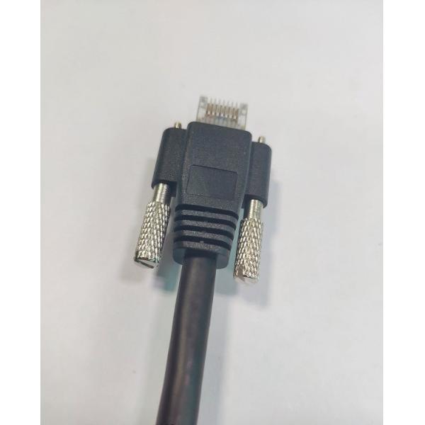 26AWG Cat6A SFTP Round Gigabit Ethernet Cable with Fixing Screw , Internet Network Cable