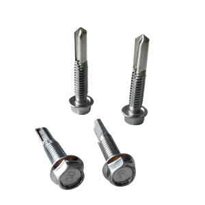 Roofing Hex Head Self Drilling Decking Screws With Washer Customized Size