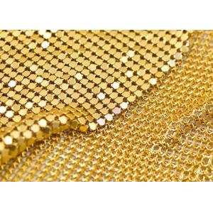 China Shining Aluminum Mesh Fabric , Silver Mesh Fabric For Window / Wall Ceiling on sale