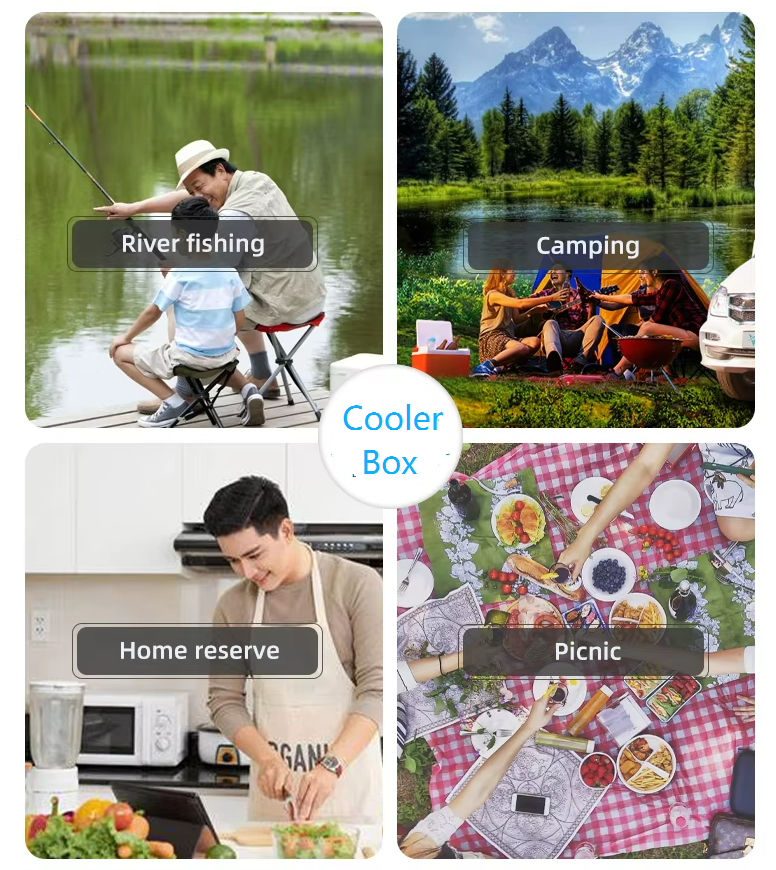 Portable Cooler Ice Box with 535*410*300mm Inner Dimensions, 6.4kg± 5% Weight