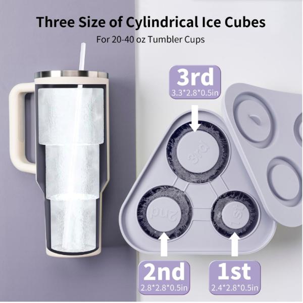 Silicone Mold Ice Cube Tray for Tumbler Cup Kitchen Accessories Bar Ice Cream Makers