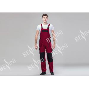 Customized Heavy Duty Work Suit With Big Side Pockets 260gsm Twill Bib Overalls