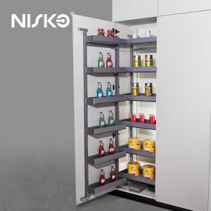 China Aluminum Pull Out Kitchen Tall Pantry Cabinet Unit 6 Shelf on sale