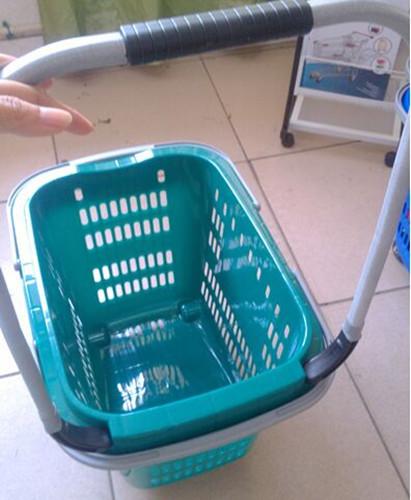Quality Multi - Functional 4 Wheel Shopping Trolley Plastic Mesh Supermarket Cart wholesale