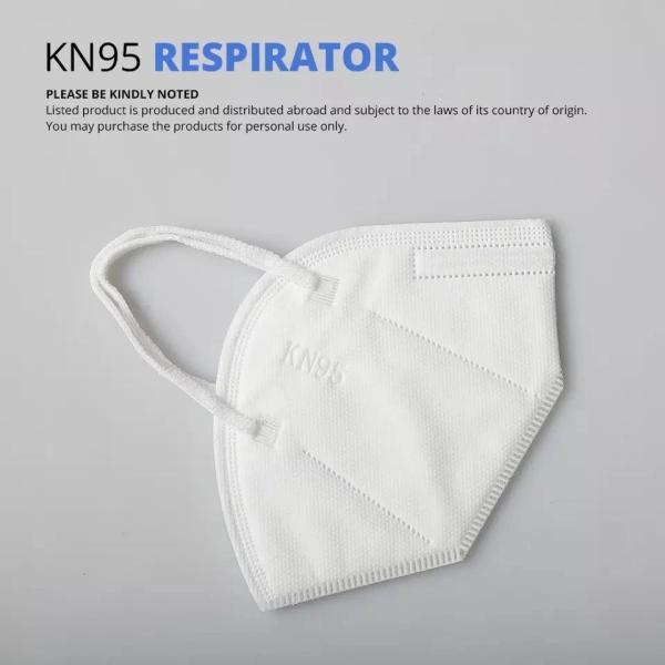 Breathable KN95 Face Mask 95% Filtration Disposable Medical Mask Dustproof