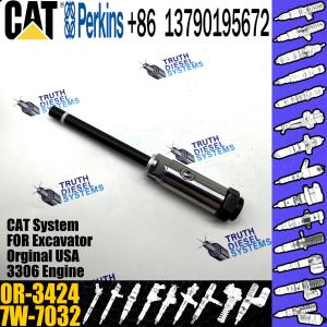 4W7032 Fuel Injector Parts 0R1747 0R-3424 3406C 3406B Caterpillar