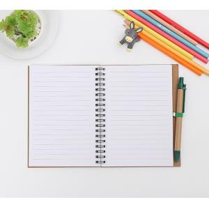 80sht Youfu Kraft Spiral Notebook A5 , 70gsm Mini Pocket Notebook With Pen