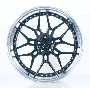 Gloss Black Center Polished Barrel 21x9.5 21x11 Forged Car Wheels Staggered For