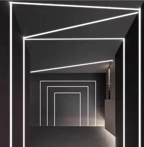 Pc Diffuser 6063 Aluminum Led Plasterboard Profile Ceiling Recessed Linear