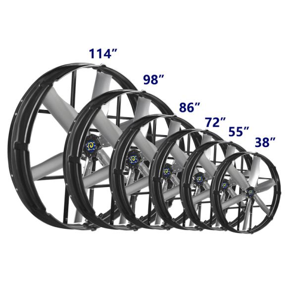 Quality Power 72 Industrial Panel Fan 345r/min Speed Control 120000m3/h Airflow wholesale