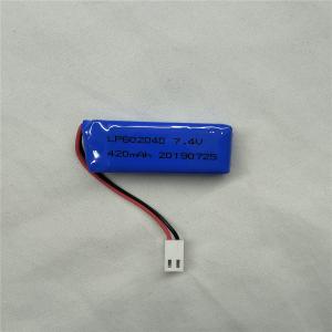 LP602040 7.4V 420mAh Lithium Polymer Battery with Safety Features Over Discharge