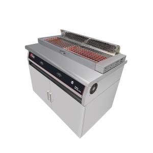 Cheap Stainless Steel Electric Commercial Barbecue Grills with Downdraft Exhaust System for sale