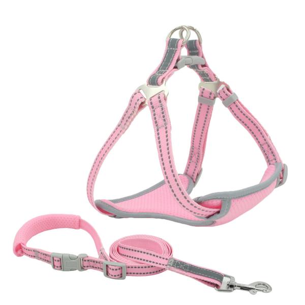 Quality Breathable Mesh Reflective Leash And Collar set Chest Strap Traction Set Dog Collar And Leash Kit wholesale