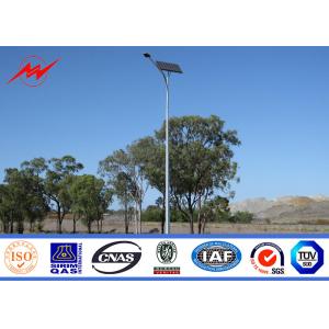 China 12m Galvanized Painted 400W Round Solar Street Lighting Poles For Road / Highway on sale