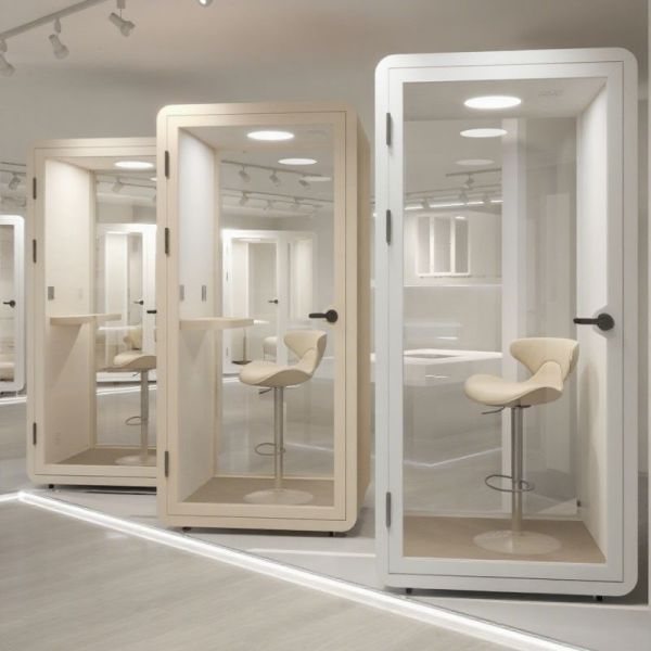 Quality Portable Private Office Booths Small Mobile Phone Booth Adjustable With Steel Structure wholesale