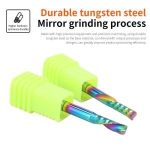 1 Flute Spiral 1/8 Down Cut End Mill Wood Carving Bits Cutingacrylic Board Tools