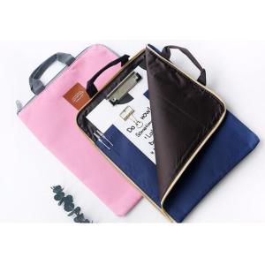 OEM shopping tote color zipper lunch Customized file canvas bag,Recycled canvas