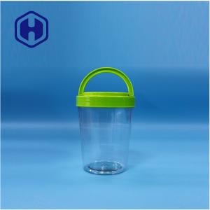Best Sales Large Round Airtight Transparent Handle Lid PET Plastic Food Candy