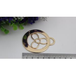 Custom Handbag Hardware 52MM Round Shape Hollow Logo Metal Tags Label With Light