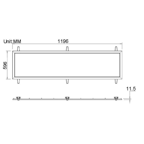 Surface Mounted Square Panel Light , Aluminum Frame Commercial LED Panel Light