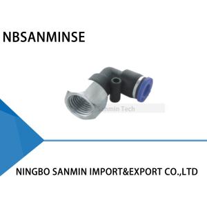 China PLF Tube Air Pneumatic Push In Plastic Female Elbow Fitting Tube Thread Sanmin on sale
