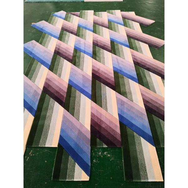 100% Handmade Seasonal Customized Shape Zealand Wool and Silk Carpet for Living Room