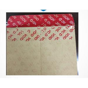 High Residue Tamper Proof Security Labels tape For Paper Envelope / Document
