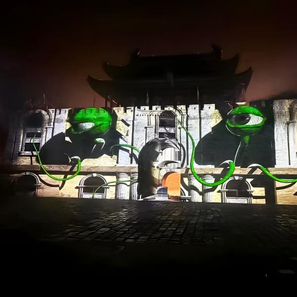 Mapping 3D Facade Projector Hall Architecture Projective Texture Animation
