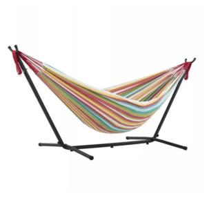 Iron Stand Outdoor Folding Hammock Rust Proof Canvas Camping Hammock