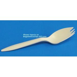 5.5 inch BPA FREE Spork Biodegradable Plastic PLA Fork Spoon Combination Corn
