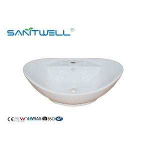 Oval Shape Ceramic Art Basin Counter Top Installation Type 590 * 390 * 220mm