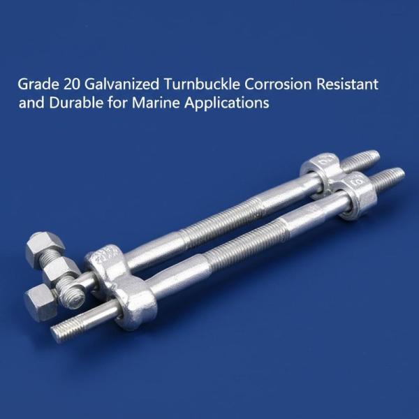 Grade 20 Galvanized Turnbuckle Corrosion Resistant and Durable for Marine