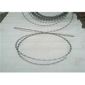 Single Strand Type Barbed Stainless Steel Razor Wire durable Surface Treatment