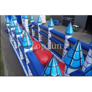 Awesome 46.5m Length Inflatable Obstacle Course Amazing With PVC Tarpaulin