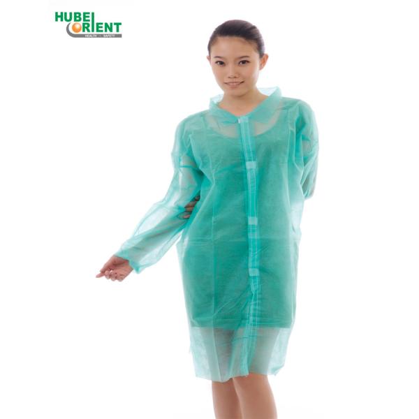 ISO9001 Medical Disposable 30G/M2 Non Woven Lab Coats For Hospital