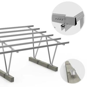 Adjustable Tilt Angle 0-60 Degrees Anodized Solar Carport for Photovoltaic