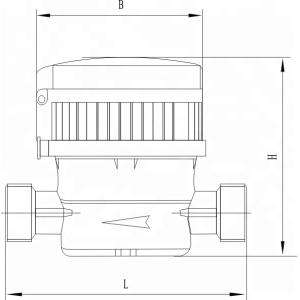 Single Jet Dry Type Cold Water Meter (LXSG-8D-25D) for Direct Drinking Water